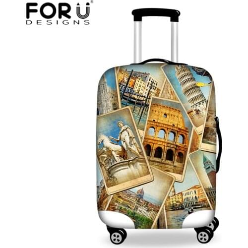 FORUDESIGNS Travel on Road Luggage Cover Protective Suitcase Covers for 18/20/22/24/26/28 inch Trolley Suitcase Anti-dust Cover