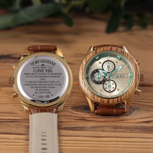 To My Husband Engraved What makes sense Movement watch for men and women anniversary gift for boyfriend and my man