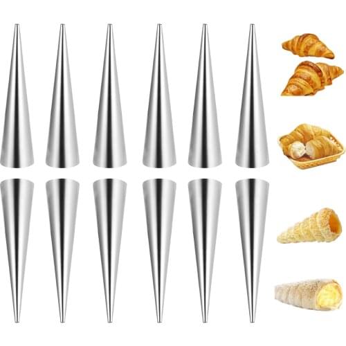 Conical Tube Cone Roll Moulds Spiral Croissants Molds Cream Horn Mould Pastry Mold Cookie Dessert Kitchen Baking Tool