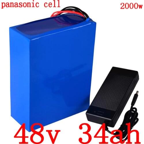 48V 35AH electric bike battery 48v 2000w battery 48v 35ah Lithium Battery Pack use panasonic cell with 50A BMS+ 54.6V charger