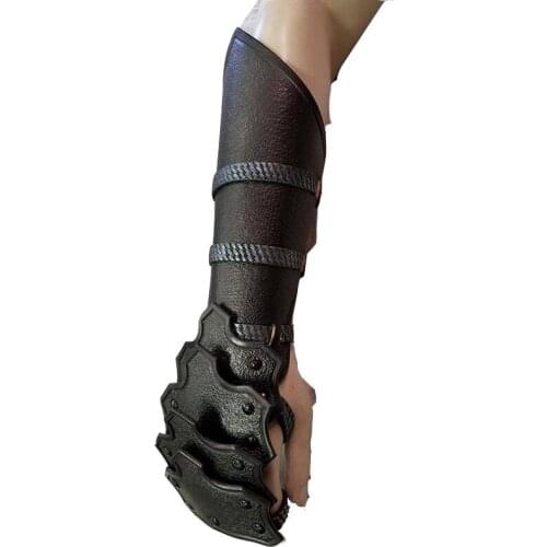 Adult Medieval Battle Warrior Larp Knight Arm Wrist Bandage Leather Armor Bracer Rivet Steampunk Archer Gauntlet Costume For Men