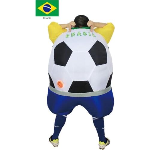Inflatable Football Costume Carnival Halloween Costume for Adults Soccer Player Inflatable Costume Party Costume Fancy Dress