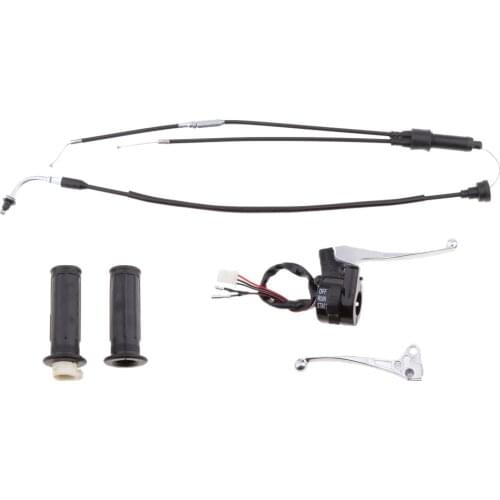 Twist Throttle Grips Cable with Clutch Lever, Brake Lever For Yamaha PW 50 PY 50 Piwi 50 Dirt Pit Bike - Heavy Duty