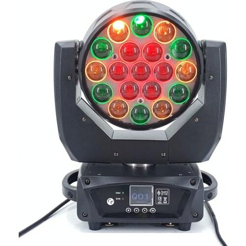 19x15W LED Zoom Beam Wash Circle control Moving Head light RGBW 4in1beam Professional DJ/Bar LED Stage Machine DMX512 dj Lights