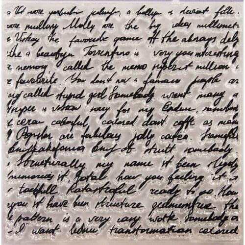 10.5x10.5cm Text Background Transparent Clear Stamps / Silicone Seals Roller Stamp DIY Scrapbooking Photo Album/Card Making