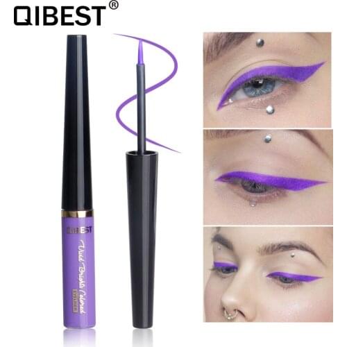 Qibest Beauty Matte Color Eyeliner Pearl Eyeliner Wholesale Lasting Waterproof Makeup Cosmetic Gift for Gilr or Women
