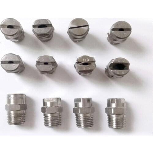 1/4 inch thread Stainless steel spray flat fan 110 angle nozzle washing gun nozzle car washer gun industry garden water nozzle