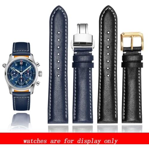 Soft Genuine Leather Wristband Replace Belt For L3.810/L3.820 Series Mens Watchband 20 21 22mm Black Blue Brown Watch Chain