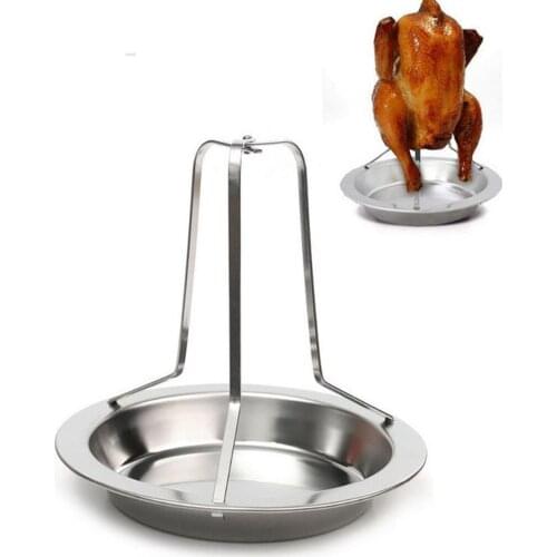 Chicken Turkey Roaster Rack Barbecue Grilling Baking Cooking Pans Non-Stick Chicken Roaster Rack With Bowl BBQ Accessories Tools