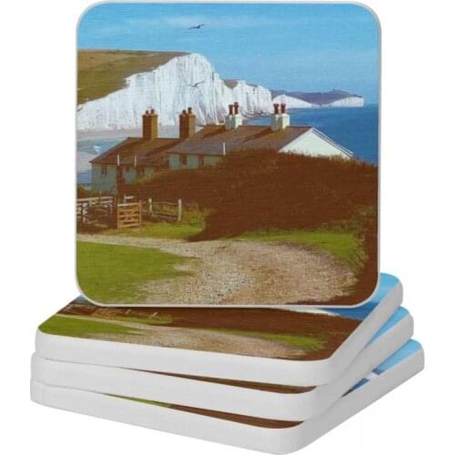 Seven Sisters Diatomaceous Earth Square Round Coaster Non-slip Cup Bonsai Mat Soap Toothbrush Pad Diameter 10cm