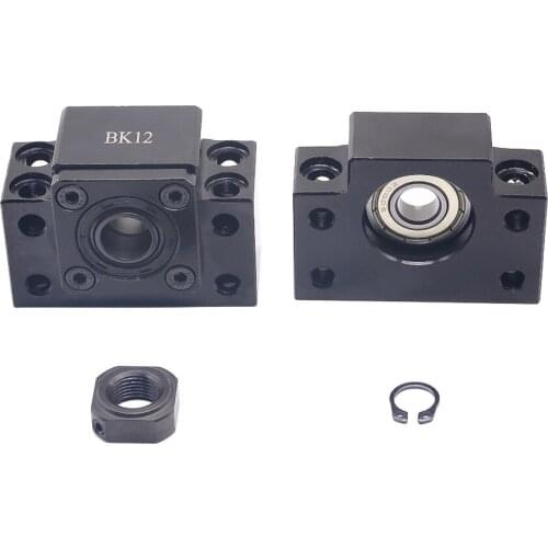 SFU1605 Ballscrew End Supports 1pc BK12+1pc BF12 1605 1604 ballscrew End Support CNC Parts for SFU1605 SFU1604