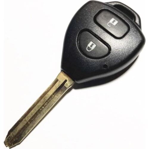 2 Button Uncut Replacement Remote Case Cover Fob Housing Blank Key Shell for Toyota Corolla Camry Avalon RAV4 Toy43 Blade