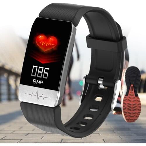 Sport Fitness Smart Watch Band With Temperature Measure ECG Heart Rate Blood Pressure Monitor Weather Forecast Drinking Remind