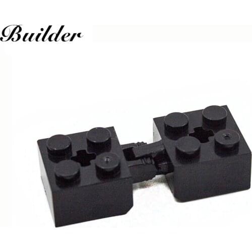 Little Builder Building Blocks Technological Parts 2x2 Single Side Hinged Bricks MOC Compatible with Brands 40902+30389 10pcs