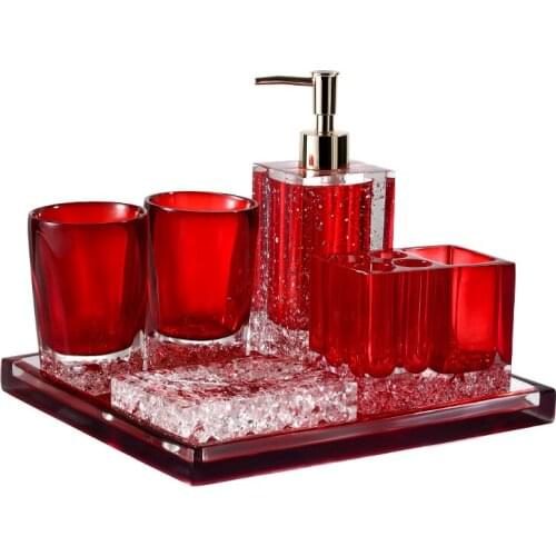 Light Luxury Creative Sanitary Gargle Cup Five-Piece Gift For Couples Wash And Brushing Cup Dental Kit Set