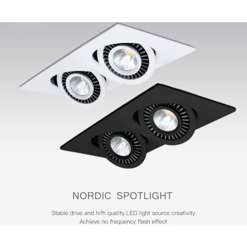 Ultra Thin LED Ceiling Lights 24W 20W 10W Double Head Recessed Ceiling Lamp AC 85-265V Modern Lamp For Home Ceiling Lighting