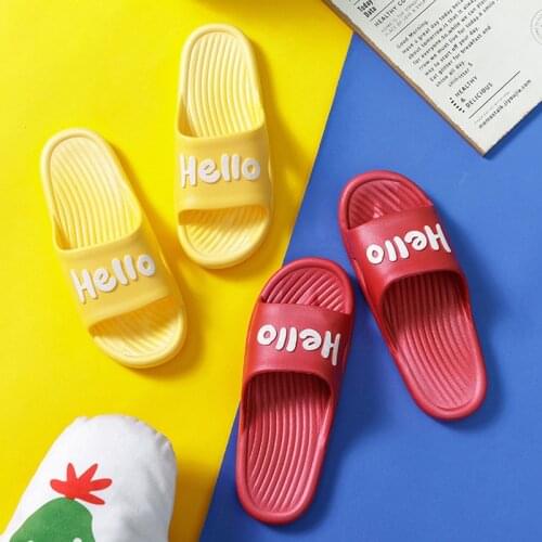 New Cute Cartoon Slippers Women Home Slippers Summer Couples Shoes Girl Bathroom Non-slip Soft Bottom Baby Sandals Slippers
