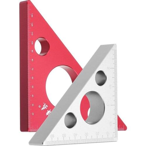 90 Degrees Aluminum Alloy Height Ruler Metric Inch Woodworking Triangular Ruler - Small