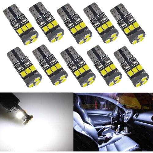 VANSSI 10x T10 W5W LED 9-LED 2835SMD High Power 168 194 2825 LED Car Interior,Number Plate,Boot Light Bulbs,1 Year Warranty