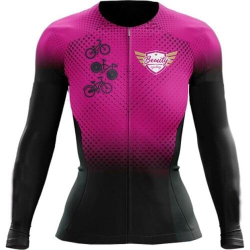 Vezzo team cycling jersey womens winter long-sleeved wool jersey outdoor riding sports warm snow riding bike jersey