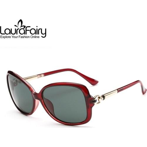 Laura Fairy Brand Design Luxury Polarized Sunglasses Women Army Green G15 Lenses UV400 Sun Glasses 2016