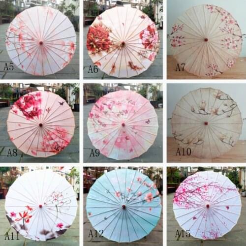 Oilpaper Umbrella Women Transparent Japanese Cherry Blossoms Silk Dance Umbrella Decorative Umbrella Chinese Silk Umbrella