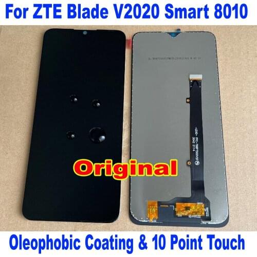 100% Original LCD Display Touch Screen Digitizer Assembly Sensor For ZTE Blade V2020 Smart 8010 Glass Panel Mobile Pantalla