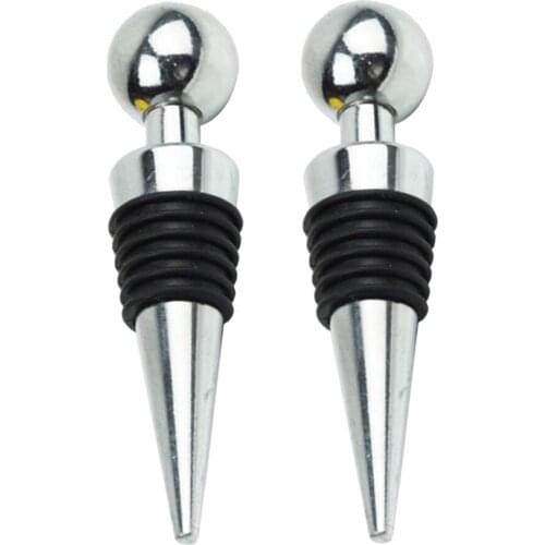 2 Peices Zinc Alloy Wine Stopper Beverage Bottle Sealers Wedding Favors