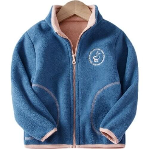 2021 Jacket for Girls Boys Autumn Winter Plus Cashmere Thicken Jeans Coat Children Clothes Warm Fashion Baby Jackets 2-9Y