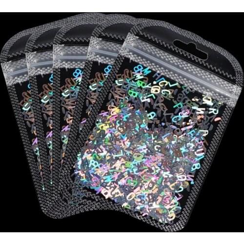 5 Packs English Alphabet Letters Sequins Epoxy Resin Silicone Mold Fillings DIY Art Crafts Jewelry Making Filler