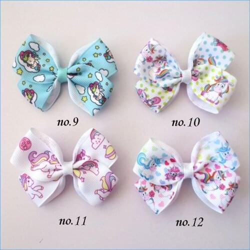 500 BLESSING Good Girl 2.75" Angel Hair Bow Clip Unicorn Accessories Wholesale