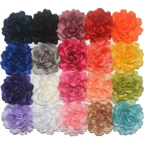 60 pcs/lot, 3.15 inches high quality Chiffon Rose Flower, Brooch flowers, 3D Decoration Appliques wedding flowers
