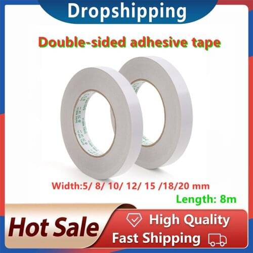White Double-sided Adhesive Tape Ultra-thin Tape Students Suppies Home Supplies Office Supplies Art Supplies Diy Hand Tools
