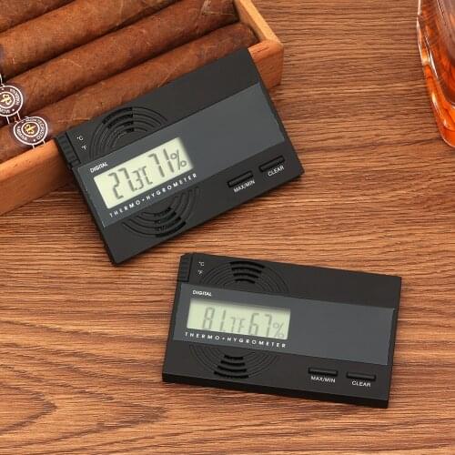 Galiner Digital Thermo-Hygrometer For Cigar Humidor Precise Humidifier Tester Device Humidor Hygrometer Cigar Accessories