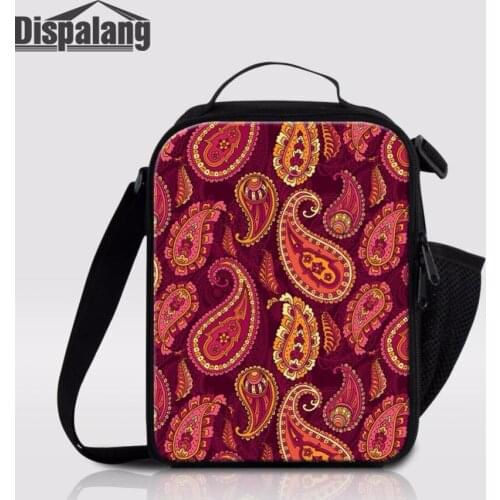 Dispalang Customized Lunch Bag For Students School Thermal Lunch Box Art Striped 3D Prints Picnic Food Bag Insulated Cooler Bag