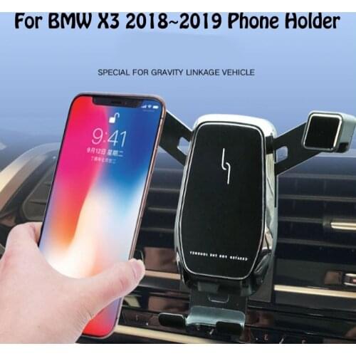 For BMW X3 2018 2019 Car Air Outlet Vent Mount Phone Holder Shockproof Wireless Charger Holder