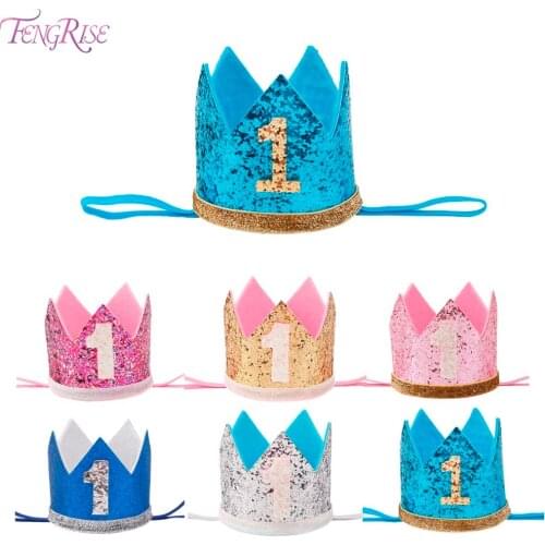 FENGRISE My First Birthday Party Hats Princess Crown Boy Girl I AM ONE Happy 1st Birthday Party Decorations Kids Anniversary