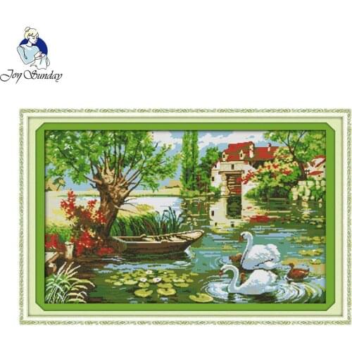 Joy Sunday Love Home Painting Cross-Stitching Handmade Counted or Stamped 11CT 14CT Cross Stitch Kit Embroidery Needlework Set