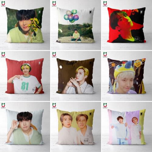 Kpop Cushion J Hope Pillowcase Kpop Pillowcase JK SUGA JINMIN JIN V Cushion Cover Square Poszewka 40x40CM 45x45CM
