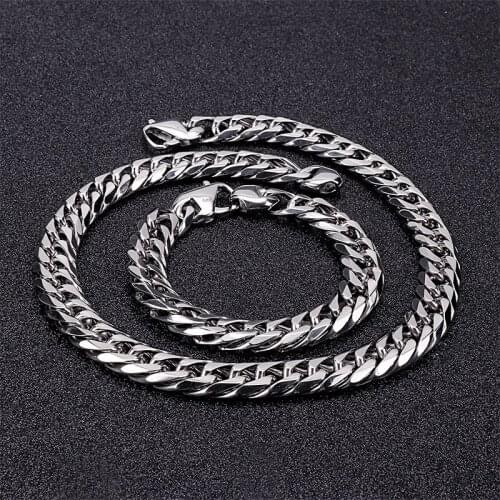 1pcs Chunky Huge 15mm wide Cool Mens Fashion jewelry stainless steel Polished curb link chain necklace Lenght 8.5''-40'' choose