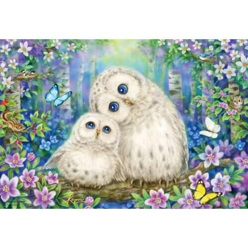 Cute owl mother Animal for Embroidery Needlework 14CT Counted Unprinted DIY Cross Stitch Kits Handmade Art Wall Decor