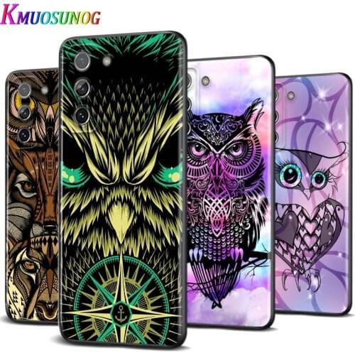 Fashion Starry Cute Owl for Samsung S20 FE Ultra Plus A91 A81 A71 A51 A41 A31 A21S A11 A72 A52 A42 A32 A12 A02S Phone Case