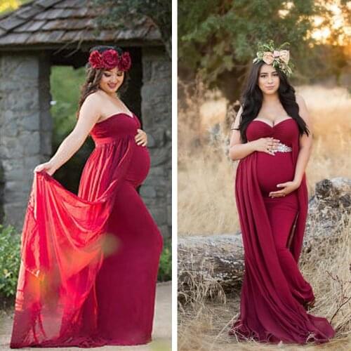 Fashion Maternity Photography Props Maternity Gown Maternity Dress For Photo Shoot Pregnant Dress Clothes For Pregnant Women