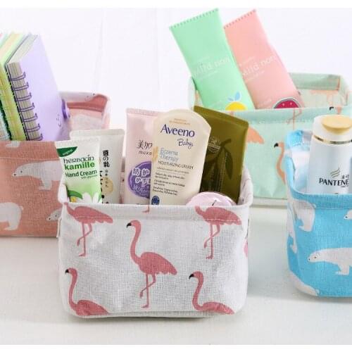 Cartoon storage basket desktop sundries sorting basket toy storage