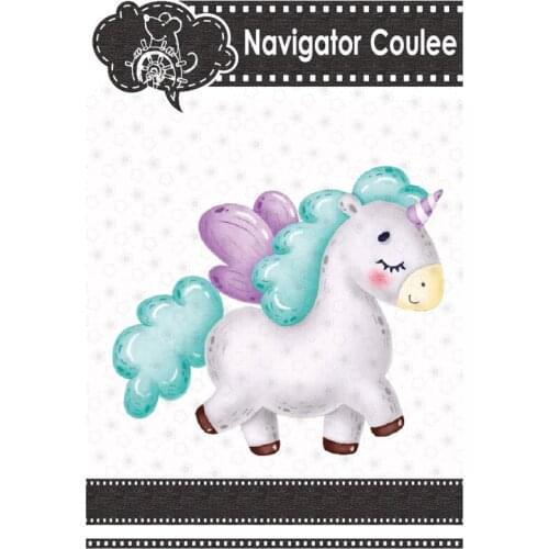 New Arrival 2021 Unicorn Horse Wing Metal Cutting Die DIY Scrapbook Creative Decoration Template Cut and Molded Paper Card