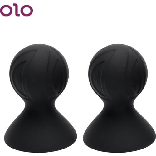 OLO 1 Pair Nipple Sucker Stimulator Sex Breast Pump Nipple Stimulator Silicone Flirt Sex Toys for Women Masturbator