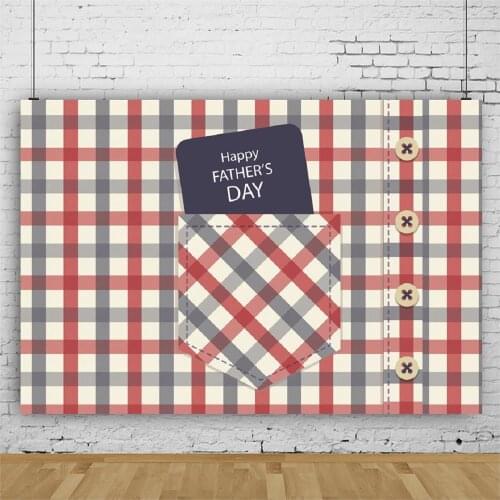 Holiday Backdrop Happy Fathers Day Red Lattice Photography Background Baby Shower Celebration Photo Booth Studio Decor