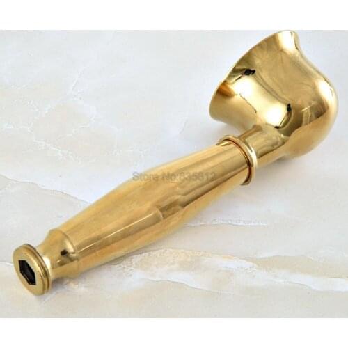 Gold Color Brass Telephone Style Hand Held Bathroom Shower Head / Bathroom Handheld Shower Head Accessory thh052