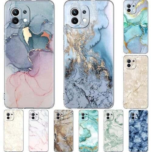 Silicone Phone Case For Xiaomi Mi Poco X3 NFC 10T Pro 11 M3 Note 10 Lite F3 9T F1 11i Clear Soft Back Cover Marble Transparent