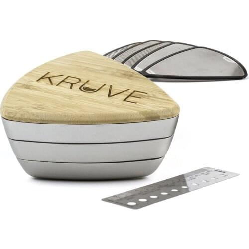 KRUVE Sifter Base with 5 Interchangeable Grind Sieves Grinder Calibration Tool Measuring Grind Size In Quantifiable Micron Units